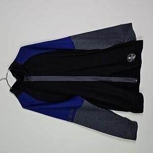 And1 XL black/blue/grey light zip up athletic jacket